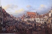 Bernardo Bellotto View of Cracow Suburb leading to the Castle Square oil painting on canvas
